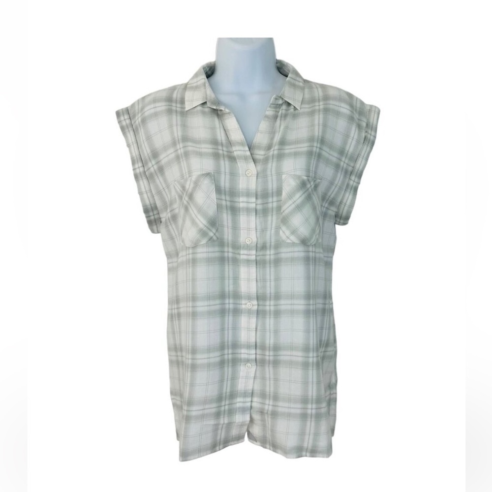 Untuckit Villefranche White Gray Button Down